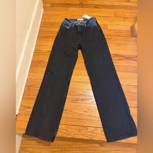 Abercrombie Curve Love 90s Straight Jeans black 26L